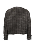 Doublet tweed frayed jacket