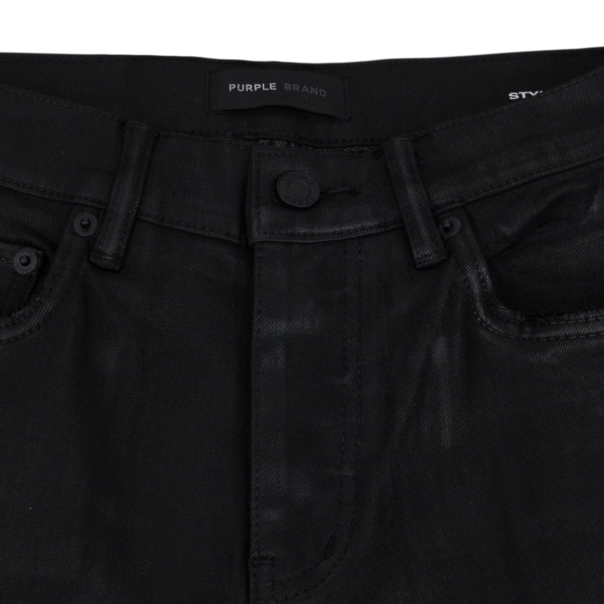 Black Coated Cargo Flare Jeans
