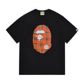 BAPE Plaid Ape-Head Graphic T-Shirt