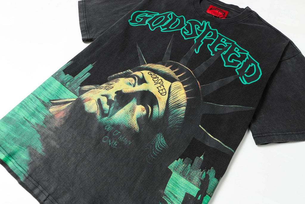 Godspeed Washed Black Rock Graphic T-Shirt